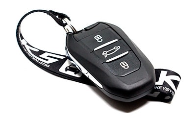 Carcasa de llave para Peugeot 1007 807 5007 Express Partner.. con espadín  plegable y 4 botones - SWAIZ COMMERCIAL